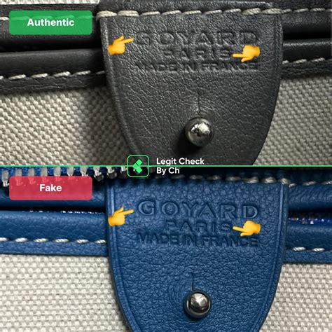 e goyard fake vs real|counterfeit goyard bags.